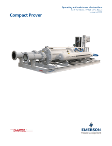 Compact Prover Operating & Maintenance Instructions