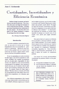 Certidumbre Incertidumbre Eficiencia Economica