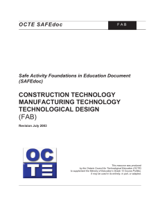 OCTE SAFEdoc: Safety in Construction, Manufacturing, Design