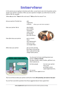 English Interview Practice Worksheet