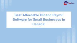 Cost-Effective HR and Payroll Software for Small Businesses in Canada!