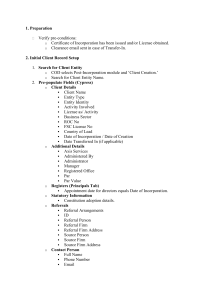 Client Record Setup Checklist