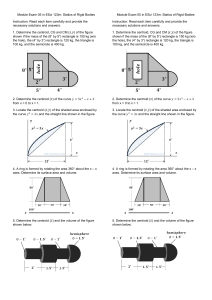 Statics of Rigid Bodies Exam: Centroid, Area, Volume