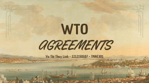 WTO Agreements Overview: AOA, AILP, TBTA