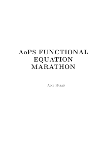 106 Functional Equations Marathon