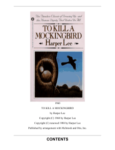 To Kill A Mocking Bird