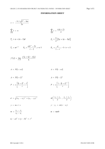 math ieb formula sheet