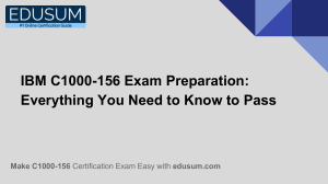 IBM C1000-156 Exam Preparation: Everything You Need to Know to Pass