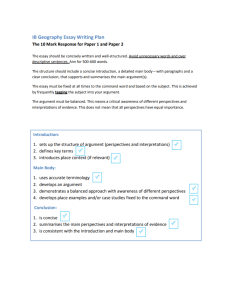 How to Write the Paper 1 Esssay