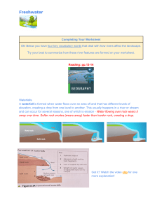 Freshwater River Features Worksheet