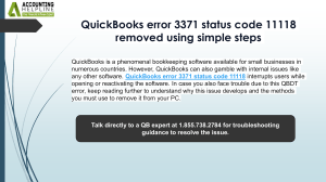 An easy method to resolve QuickBooks error 3371 status code 11118