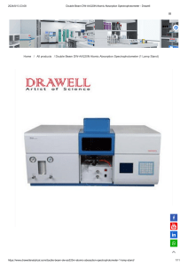 Double Beam DW-AA320N Atomic Absorption Spectrophotometer - Drawell