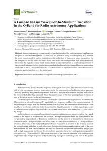 A Compact In-LineWaveguide-to-Microstrip Transition in the Q-Band for Radio Astronomy Applications - Electronics-2018 