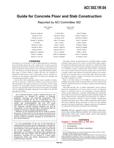 Concrete Floor & Slab Construction Guide ACI 302.1R-04