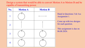 Assignment 1 - Conversion of Motion to Transmit Power