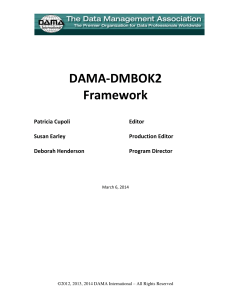 DAMA-DMBOK2 Framework Document