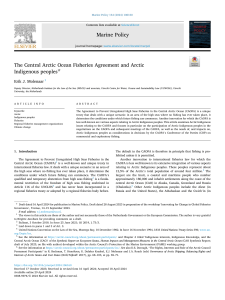 ARTICLE The Central Arctic Ocean Fisheries Agreement and Arctic