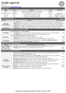 Work Ex CV Template