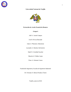 Trabajo de Investigación Formativa - Extracción de Aceite Esencial de Romero