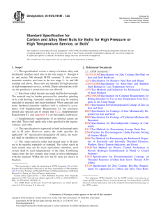 ASTM A194/A194M: Steel Nuts for High Pressure/Temperature Service