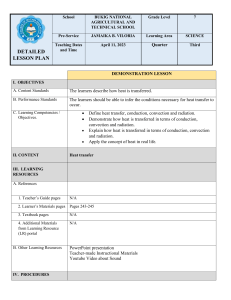 7th Grade Science Lesson Plan: Heat Transfer