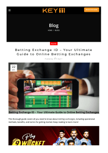 Betting Exchange ID – Your Ultimate Guide to Online Betting Exchanges