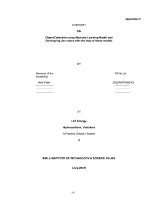 Object Detection with Machine Learning Report