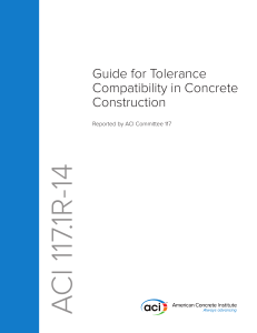 Concrete Tolerance Compatibility Guide ACI 117.1R-14