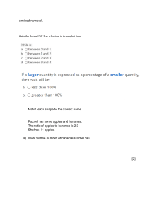 Math Worksheet: Fractions, Percentages, Ratios