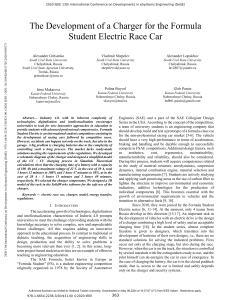 Formula Student Electric Race Car Charger Development