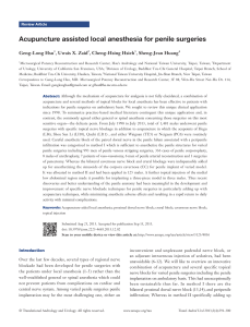 Acupuncture Assisted Local Anesthesia for Penile Surgeries