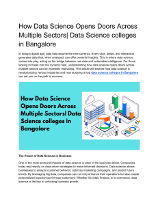 How Data Science Opens Doors Across Multiple Sectors (1)