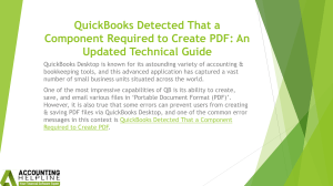 Fix the QuickBooks Detected That a Component Required to Create PDF Issue