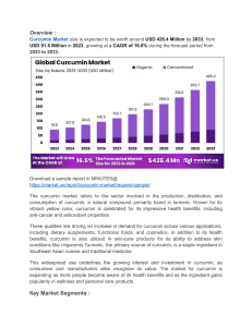 "New Opportunities for Curcumin in Beauty and Health Products Amidst Expanding Global Reach"