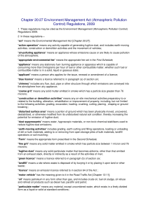 Environment Management Act Regulations 2009