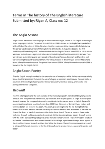 History of English Literature: Anglo-Saxon & Middle English