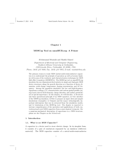 MOSCap Tool on nanoHUB.org: A Primer