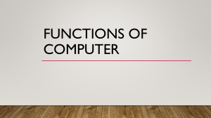 Functions of computer