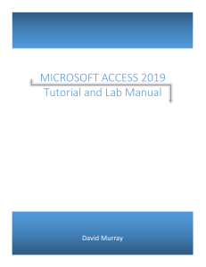 Access 2019 Textbook