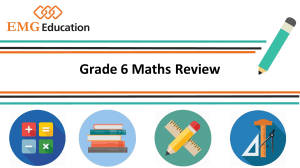 Grade 6 Maths Recap