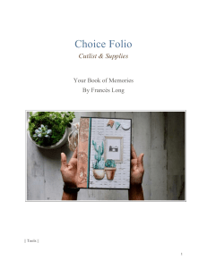 Choice Folio   Cutlist & Supplies   Document