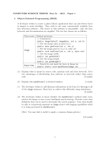 Computer Science Exam: Object-Oriented Programming