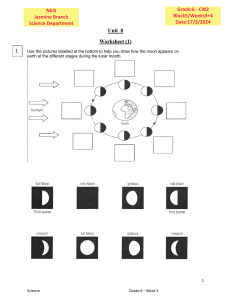 Grade 6 Science Worksheet: Lunar Phases & Seasons