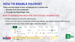 How to enable Macros