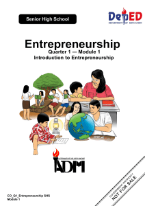 ENTREP12 Q1 M1 INTRODUCTION-TO-ENTREPRENEURSHIP