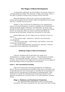 Written Report in The Stages of Moral Developement (Abalos & Saratao)