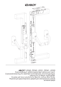 LE943 PE943 LE931 PE941 LE930 - ABLOY INSTALLATION ASENNUS -180508