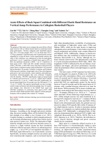 Acute Effects of Back Squat Combined with Different Elastic Band Resistance on  Vertical Jump Performance in Collegiate Basketball Players