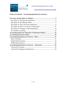 Investment Banking Interview Guide: Accounting Questions