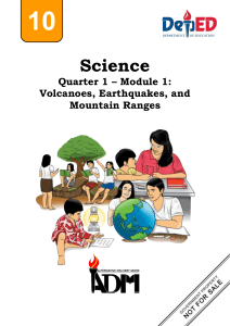 Volcanoes, Earthquakes, Mountain Ranges Module